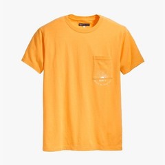 Levi’s Mens Crew Neck T-Shirt M Sunshine Cotton Cashmere Solid Graphic Pocket