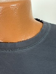 Vintage Waffle-Knit Shirt Men XXL Boxy Distressed Grunge Minimal Navy Midweight