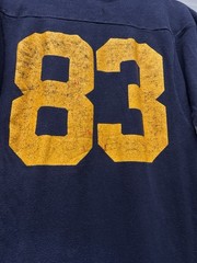 Vtg Champion T-Shirt Jersey Shirt Blue 80s University of Rochester Football NY