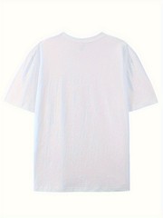 Letter Graphic Print T-Shirt Casual Sport Streetwear Summer Tee