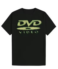 1PC Unisex DVD Video Vintage Printed Crew Neck T-Shirt Short Sleeve Casual