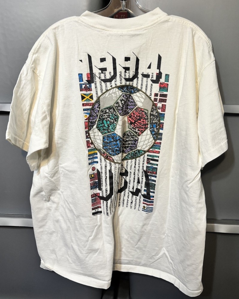 Vintage 1994 World Cup USA Soccer T Shirt XL Single Stitch Made in USA FIFA Tee