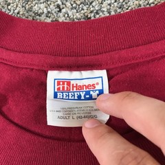 Vintage Hanes Shirt Mens Large Red Poway Midland Railroad Train Beefy-T Cotton