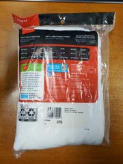 3 Pack: Hanes Men’s White Tagless Crew Neck T-Shirt Undershirt *LARGE* (AE3269)