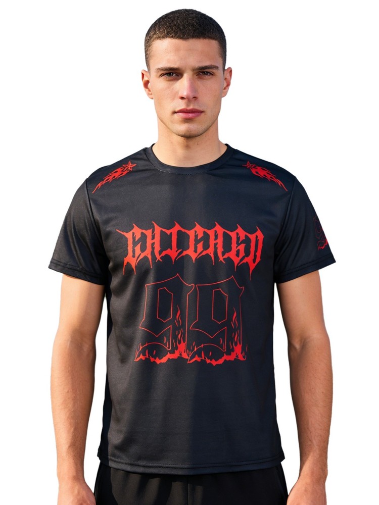 Men T-shirt Streetwear Tops Weekends Top Sports Events Athletic Workout Modern