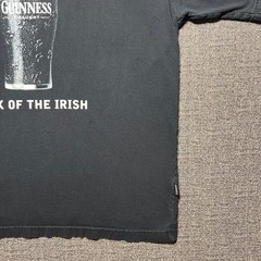 Guinness Beer T Shirt Mens Large Black Luck of the Irish Draught Graphic Tee