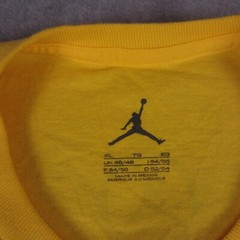 2010 Nike Air Jordan 25th Anniversary T Shirt Mens XL Yellow Jumpman Dallas READ