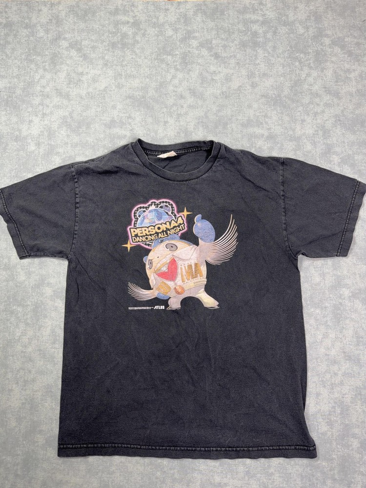 Persona 4 Dancing All Night Shirt Mens L Black Graphic Tee Atlus Anime Alstyle