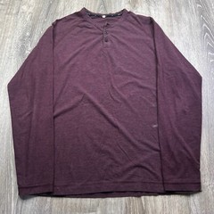 Public Rec Go To Long Sleeve Henley Men’s L Large Stretch Performance Logo