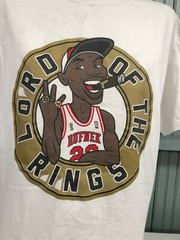 Lord Of The Championship Rings Chicago Basketball GOAT Rufnek Large T-Shirt