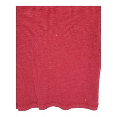 G.H. Bass Henley Shirt Medium Red Waffle Knit Thermal Men’s Thermal Camping