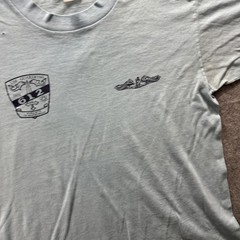 Vintage USS Guardfish SSN 612 Shirt Mens Medium Blue Submarine Navy 80s SS