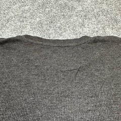 Jachs Shirt Mens XXL Grey Cotton Blend Waffle Knit Long Sleeve Casual