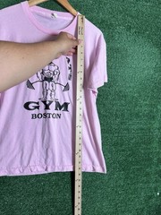 VTG 80s BuckWheat Buck’s Gym Little Rascals Gold’s Gym Pink T-Shirt Size XL