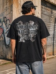 Kid Rock 2XL Band Tee Rock Music Black T Shirt Houston Rodeo 2016 Double Sided