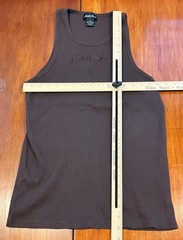 Karl Kani Tank Top Shirt Mens XL Brown Ribbed Logo Hip Hop Streetwear Cotton