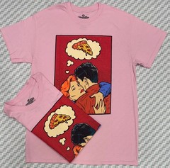 Pink Comic Printed “Thinking Of You” T Shirt M Goodie Two Sleeves Lichtenstein