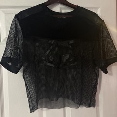 Nasty Pig Mesh Black Honcho Football Jersey Crop Cut Off Gay L Large Poly blend