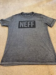 NEFF Men’s Simple Graphic Logo Short Sleeve T-Shirt Gray X-Large NWOT