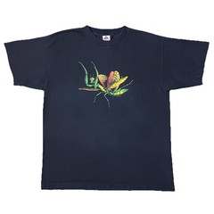 Vintage 90s Human-I-Tees Praying Mantis Grasshopper Insect Bug T Shirt XL Faded