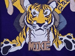 Barstool Sports Shirt Big Cat PFT CommenterMike The Tiger LSU Purple Size XL