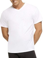 Hanes Men’s 6-Pack ComfortBlend V-Neck T-Shirt with FreshIQ Size 2X