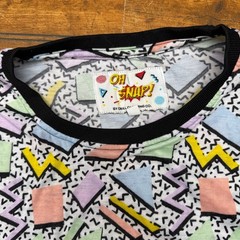 Oh Snap! by Drill Clothing Co Mens Large 90s Retro Geometric Pastel T-Shirt L