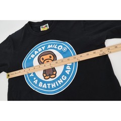 A Bathing Ape T-Shirt Mens Small Black Baby Milo Graphic Short Sleeve Streetwear