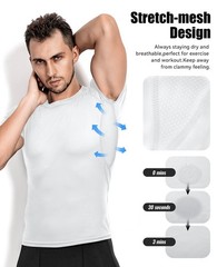 Men’s Compression Shirts 3/5 Pack, Short Sleeve Athletic Compression Tops Coo…