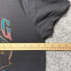 Mighty Fine Wyoming Graphic Tee Black Cotton Short Sleeve Mens Large LG