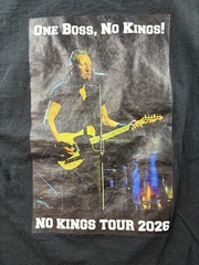 Bruce Springsteen One Boss No Kings Tour 2026 Graphic T-Shirt Black Adult Large