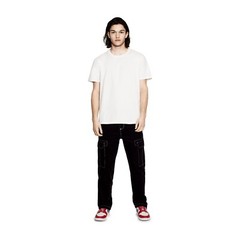 Men Women Unisex 100% Organic Cotton Combed White Black T-Shirt