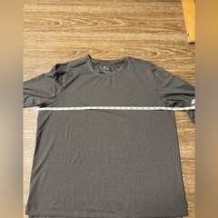 Gray Long Sleeve T Shirt All in Motion Men’s Size XL Logo on Arm EUC