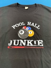 POOL HALL JUNKIE T-Shirt XL 65%POLYSTER AND 35% COTTON
