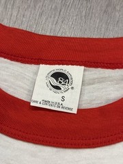 Louisiana Exposition x Tee Jays White/Red Long Sleeve Ringer T-Shirt – Small