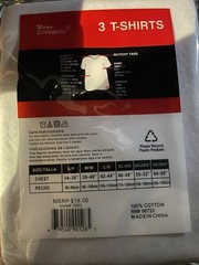 Giovanni White Men’s 100% Cotton Crew Neck T-Shirt 1st Quality. 3 Pack Small