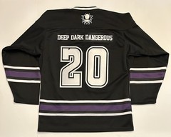 Deep Dark And Dangerous Truth DDD Hockey Jersey Large Black And Purple