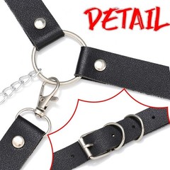 Leather Waist Belts Harness Fashion Rave Black Body Accessories For Women