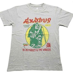 Bob Marley 1977 Tour T-Shirt Grey New