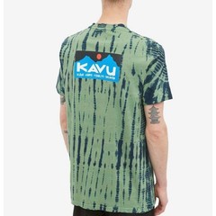 KAVU Mens XL Klear Above Etch Art Tie Dye T-Shirt Organic Cotton Green Forest