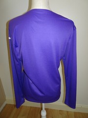 Asics Long Sleeve Outdoor Gym T Shirt Purple Womens Size Large Tee Stretch