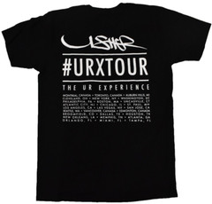 Usher Mens Adult #URXTOUR UR Experience Tour Black Shirt New S, M