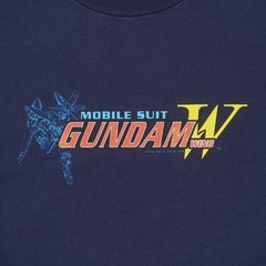 Vintage Y2K Mobile Suit Gundam Wing T Shirt Mens Large Navy Blue Wing Zero SOTSU