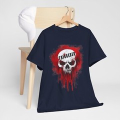Furious Triggered Skull Graffiti. Dark Art, Bloody Horror Biker Punk Heavy Metal