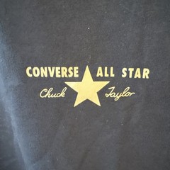Converse All Star Chuck Taylor Crew Neck 100% Cotton T-Shirt Size XL Black New