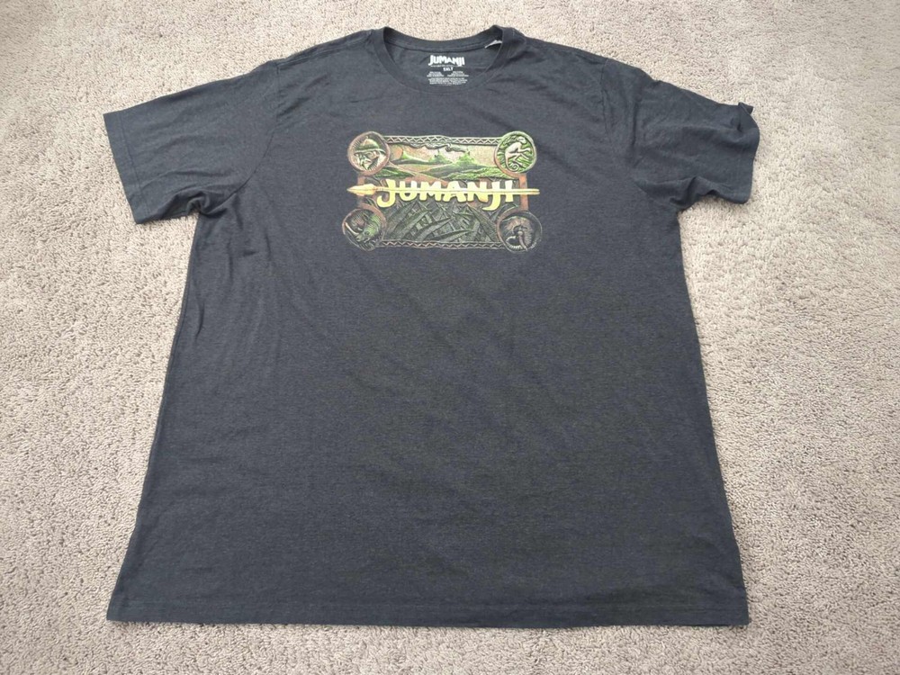 Jumanji T Shirt Mens 5XLT TALL Black Magical Jungle-Themed Board Game Movie