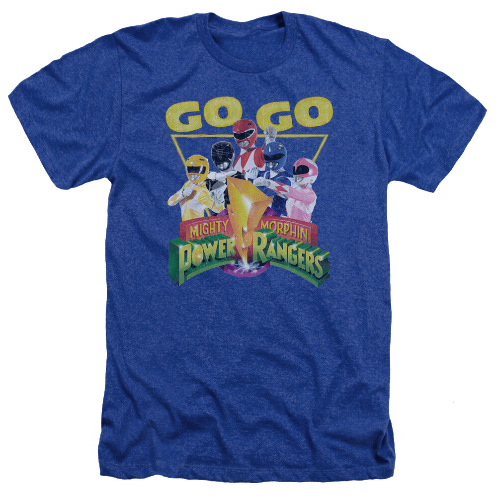 POWER RANGERS GO GO Licensed Adult Men’s Heather Tee Shirt SM-3XL