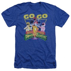 POWER RANGERS GO GO Licensed Adult Men’s Heather Tee Shirt SM-3XL