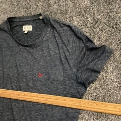 Jack Wills Mens Grey Short Sleeve Pocket Crew Neck Tee Size S Cotton Poly Blend