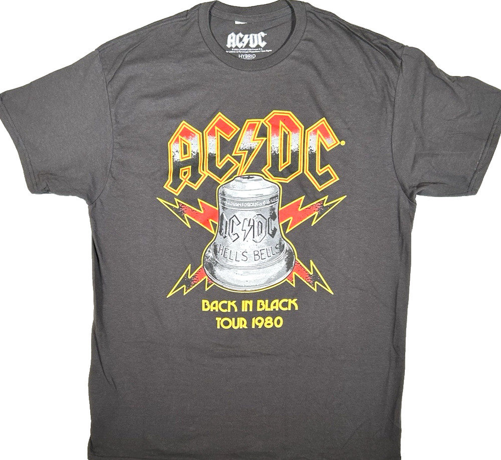 AC/DC ‘Back In Black Tour 1980’ (2023) Black T-Shirt Size Large Brand New